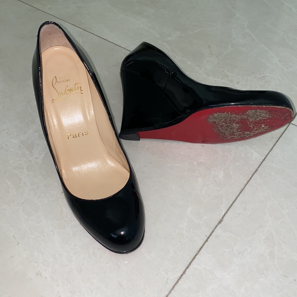 Black Louboutin Wedges